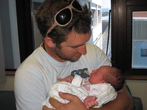 Omega Ruston with baby Tommy.