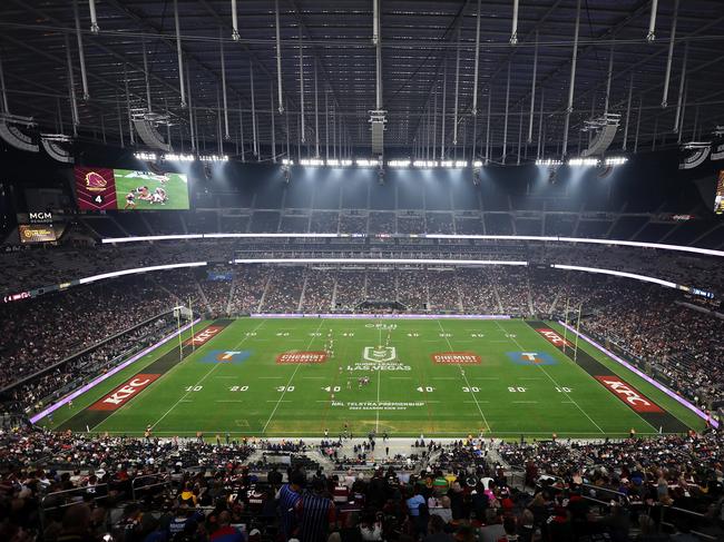 NRL Vegas 2024: The round one NRL match between Sydney Roosters and Brisbane Broncos at Allegiant Stadium. Picture: Ezra Shaw/Getty Images