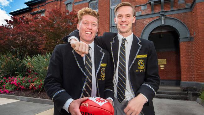 Last year’s No.1 and No.2 draft picks Matt Rowell and Noah Anderson both attended Carey Grammar. Picture Jay Town