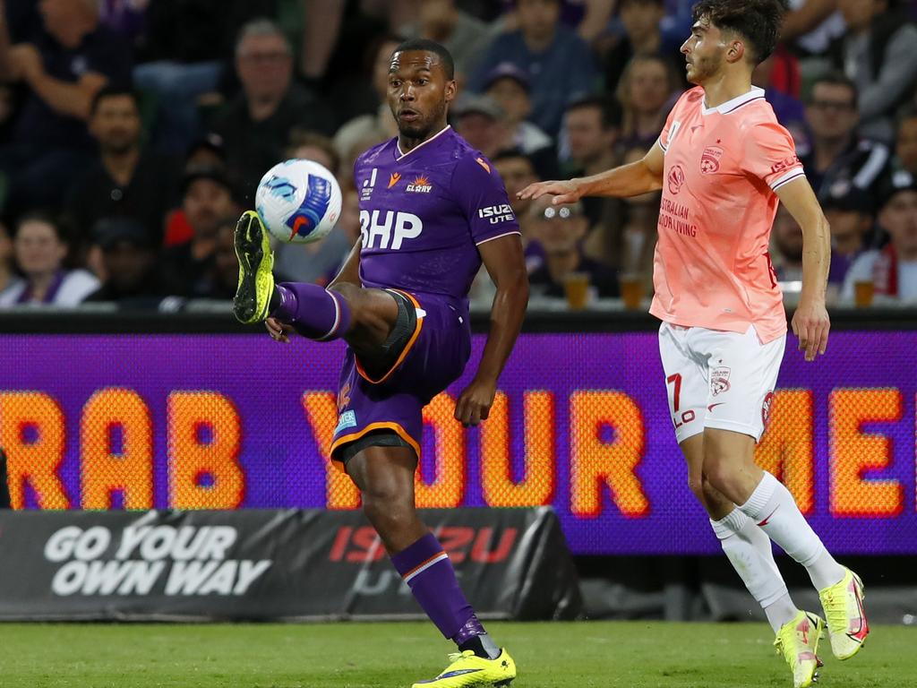 Former Liverpool striker Daniel Sturridge debuted for Perth Glory in the first round of the new A-League season. Picture: James Worsfold / Getty Images