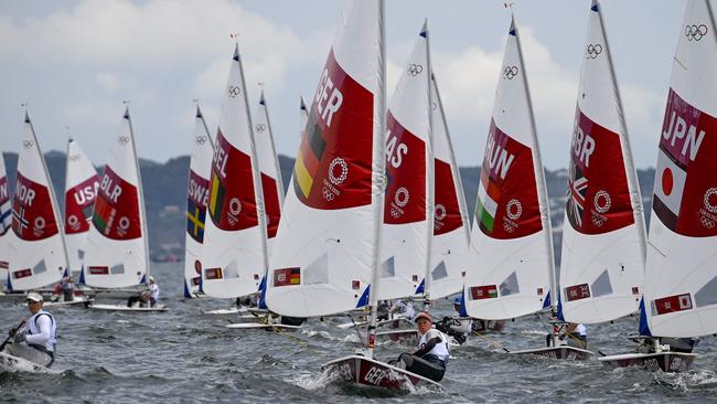 It was close racing in the women's Laser Radial at Enoshima.