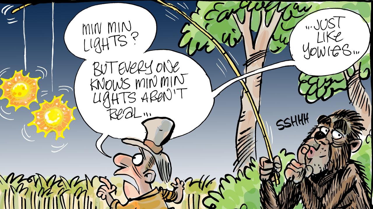 Cartoonist Harry Bruce’s take on the Min Min Lights back in 2018.