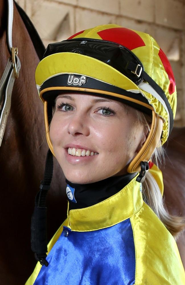 One-time rising star jockey Emily Rachelle Cass has landed in court over a string of almost 20 offences committed when her life spiralled due to meth. Picture: Stewart McLean