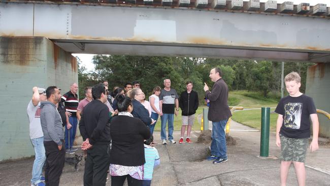 Acacia Ridge and Algester residents came together to take a stand against the inland rail project. Photo: Kristy Muir