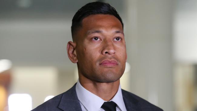 The law firm who acted for Rugby Australia in its battle with Israel Folau are still awaiting payment. Picture: AAP