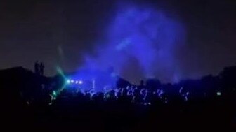 Community groups on the Gold Coast want a crackdown on doof parties at locations like The Spit. They have provided photographs showing smoke and lights at the night shows.