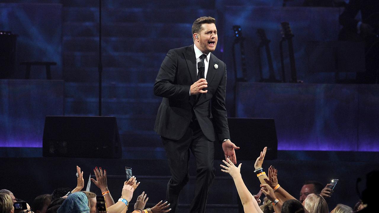 Michael Buble concert at Brisbane Entertainment Centre. Tuesday February 4, 2020. (AAP image, John Gass)