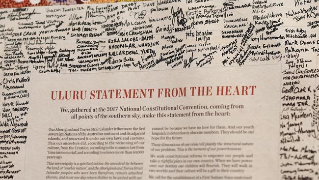 The Uluru Statement from the Heart. Picture: NCA NewsWire/Martin Ollman