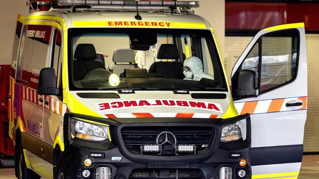 ADF personnel have been deployed to drive ambulances amid fears hospitals may be overwhelmed by Covid patients. Picture: NCA NewsWire / David Geraghty