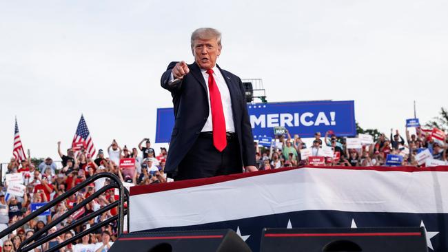 Former US President Donald Trump at his first post-presidency campaign rally at the Lorain County Fairgrounds in Wellington, Ohio, US. Picture: Reuters