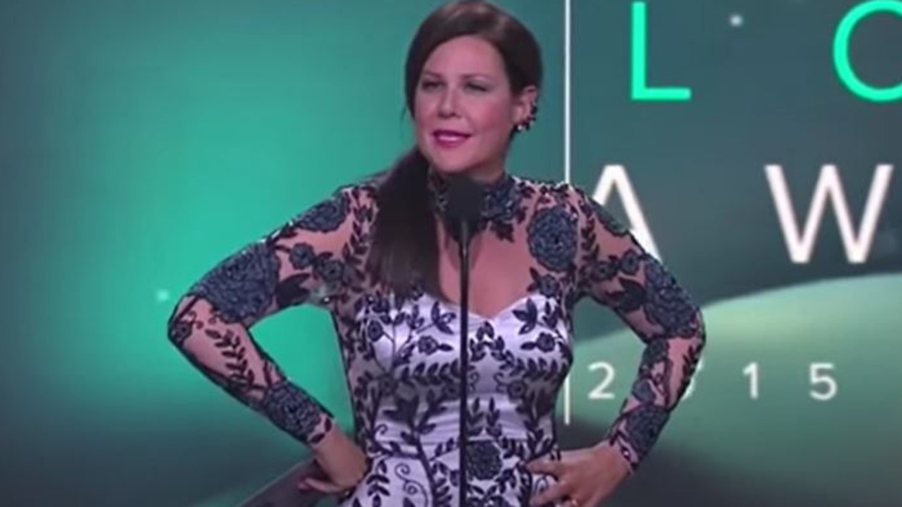 ‘Did I forget to talk about the nominees?’ Julia Morris said after presenting the award. Picture: YouTube