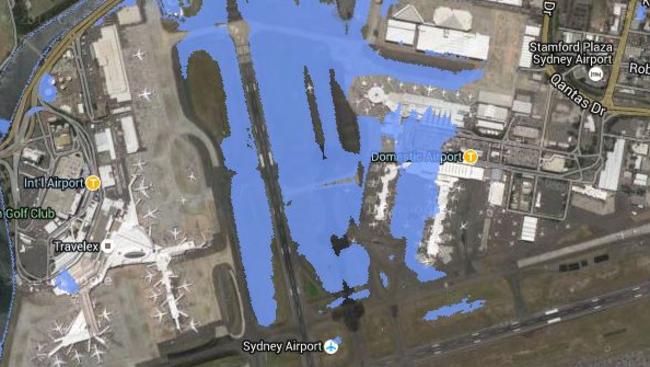 The Sydney airport will be at a high risk of flooding.