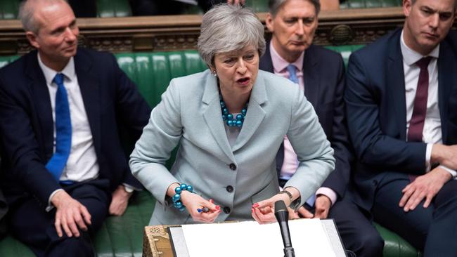 Theresa May embraced a form of even-bigger-government conservatism. Most of her tenure was consumed by debates over Britain’s departure from the European Union. Picture: AFP