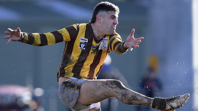 Woodend-Hesket’s Tom Gawthrop will be playing country footy next year. Picture: Andy Brownbill