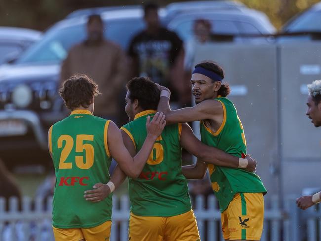 Pioneer snapped Federal's unbeaten run in the Central Australian Football League. Picture: Charlie Lowson / AFLNT Media
