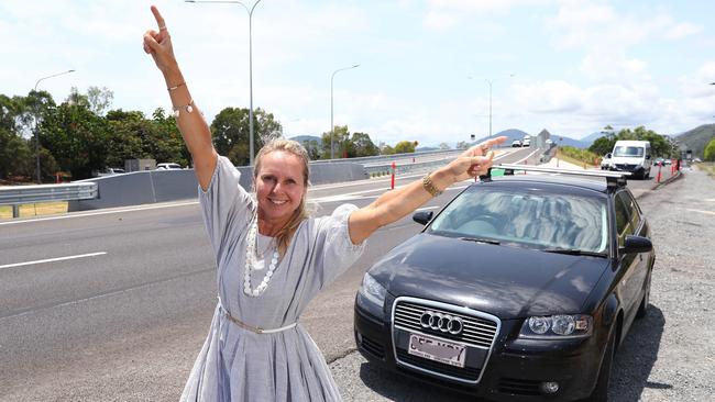 Simone Ratti commutes from Edge Hill to Smithfield for work and is overjoyed that the bypass is finally opening. Picture: Brendan Radke