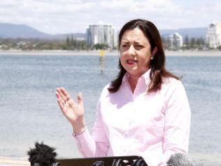 Premier Annastacia Palaszczuk campaigning on the Gold Coast.