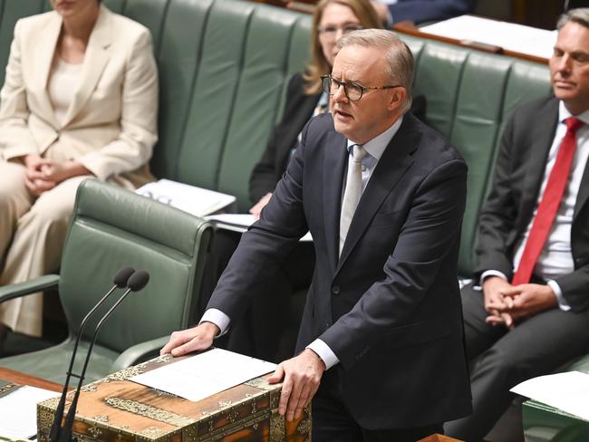 CANBERRA, Australia, NewsWire Photos. May 14, 2024: Prime Minister Anthony Albanese during Question Time at Parliament House in Canberra. Picture: NCA NewsWire / Martin Ollman