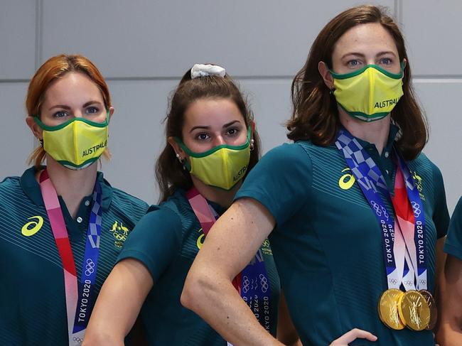 Emily Seebohm, Kaylee McKeown and Cate Campbell had an amazing Olympics campaign. Picture: Getty Images