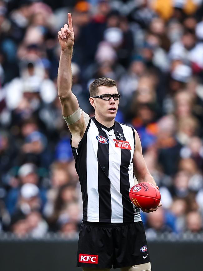 Mason Cox is one of the tallest players in the AFL. Picture: Dylan Burns/AFL Photos via Getty Images