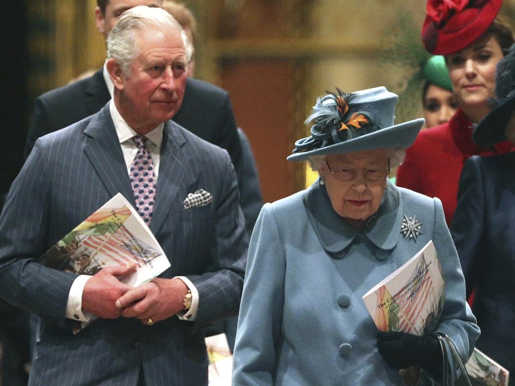 Prince Charles was with the Queen on March 9 at a Commonwealth Service and “briefly” on March 12. Picture: Yui Mok/PA via AP, File