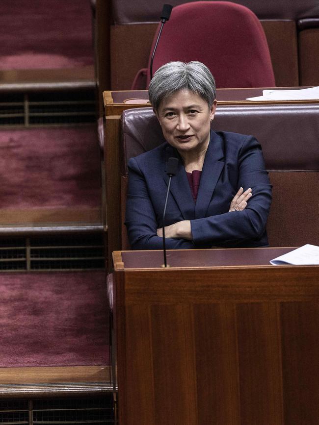 Penny Wong at a Senate meeting. Picture: NCA NewsWire / Gary Ramage