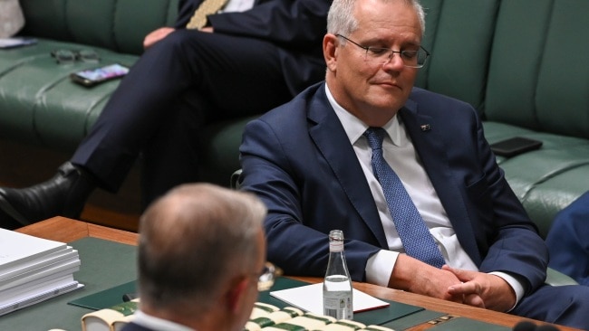 Prime Minister Scott Morrison was among 228 Australian leaders banned from entering Russia by President Vladimir Putin on Thursday. Picture: Martin Ollman/Getty Images