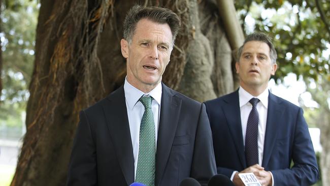 NSW Premier Chris Minns Health Minister for Health Ryan Park, right, say certain GPs in NSW will soon be able to diagnose and treat people with ADHD. Picture: John Appleyard/NewsWire