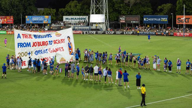 Gold Coast Suns v Western Bulldogs 2025 AFL match at TIO Stadium. Picture: Pema Tamang Pakhrin