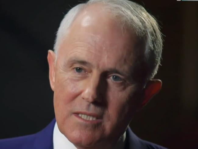 20/04/2020: Former Prime Minister Malcolm Turnbull is interviewed on the ABC's 7.30 by Leigh Sales on the day of the release of his memoir 'A Bigger Picture'