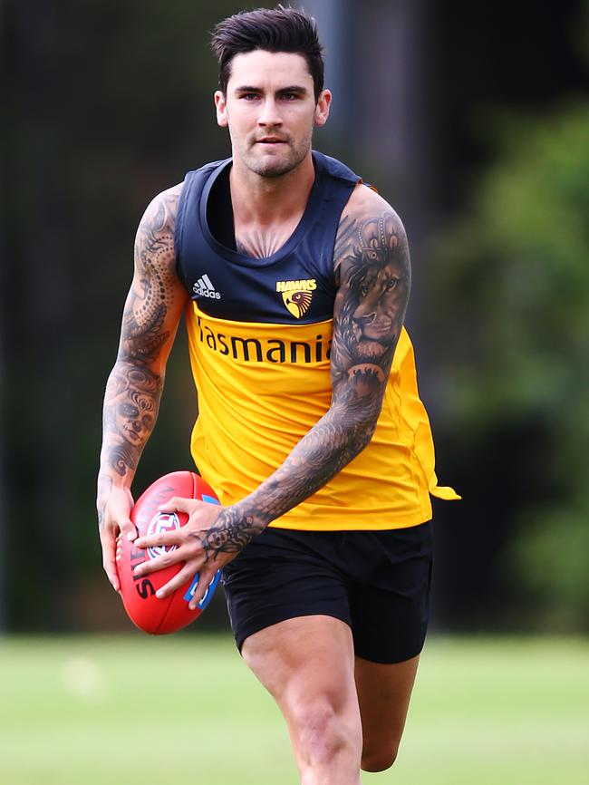 Chad Wingard at Hawthorn training.