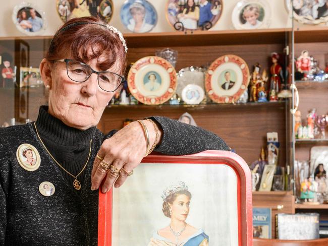 SEPTEMBER 9, 2022: Linda McCartney from Salisbury Park with Queen memorabilia. Picture: Brenton Edwards