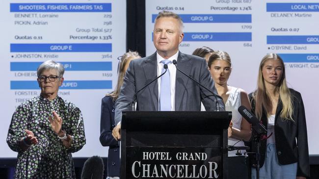 2024 Tasmanian State Election Tally Room Jeremy Rockliff. PIcture: Caroline Tan