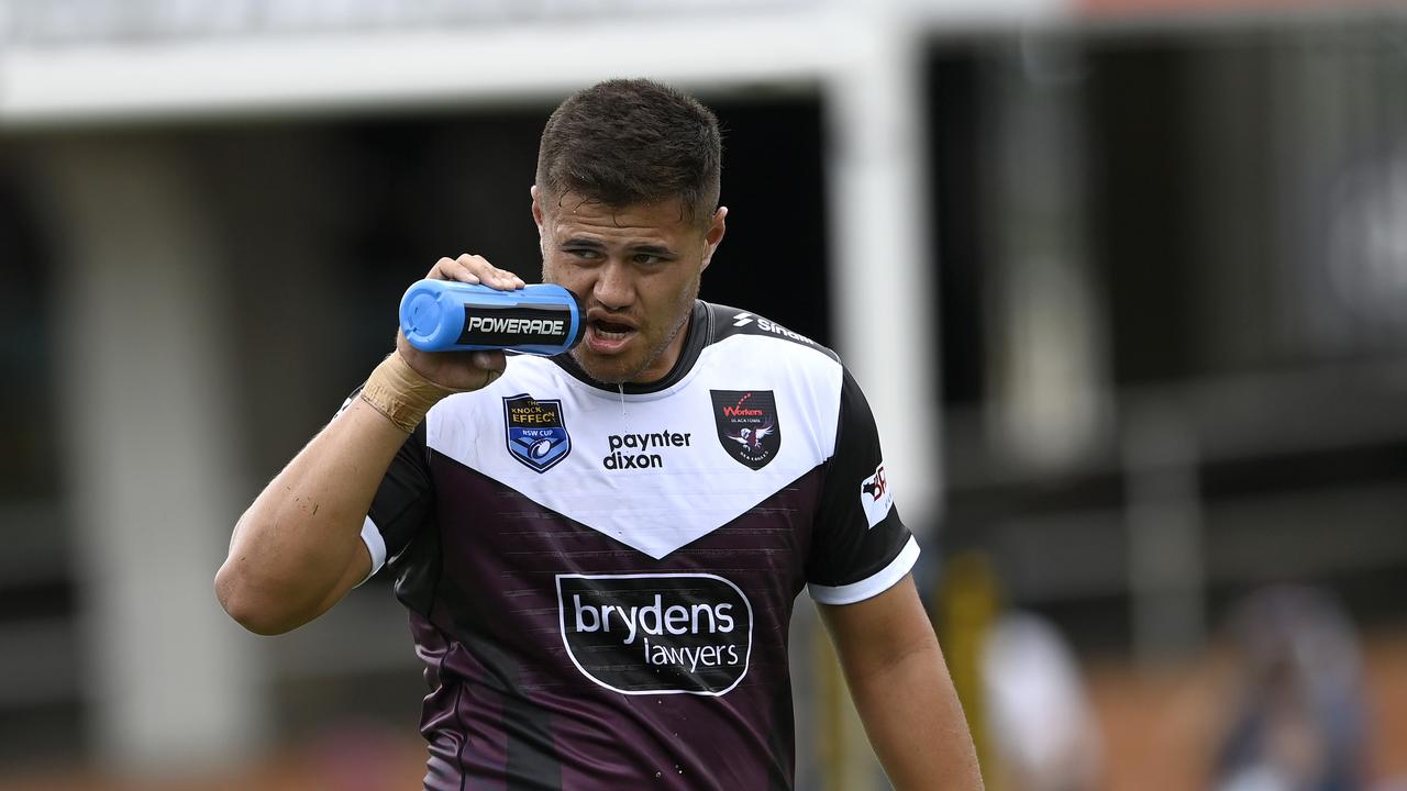 Josh Schuster is stuck in reserve grade at Manly. Credit: NRL Images.