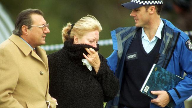 Judy Moran arrives at the scene of the shooting in Pascoe Vale. Picture: Peter Smith