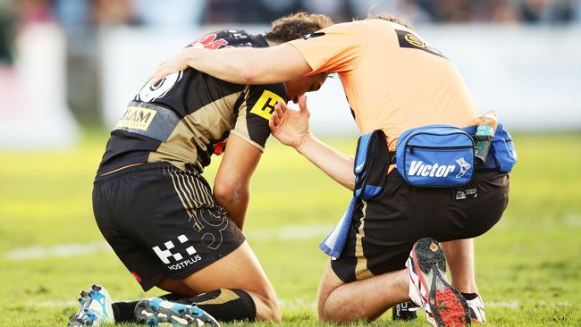 Panthers young gun Te Maire Martin injured his shoulder against the Sharks.