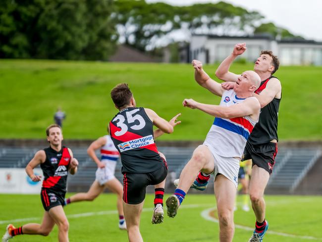 Kieran Emery of the UNSW-ES Bulldogs is the leading goalscorer in the AFL Sydney season so far. Picture: Merrillie Redden Photography