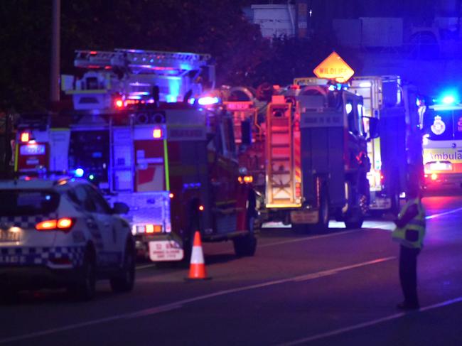 QFES night generic. QFES lights. Police lights. Police emergency. QFES generic. Picture: Matthew Forrest