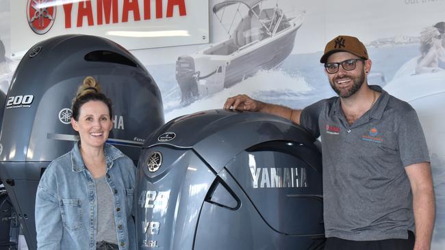 Hayley Breed and Jared Leaman are excited to welcome customers to the bigger and better Whitsunday Powersports and Marine. Picture: Kirra Grimes