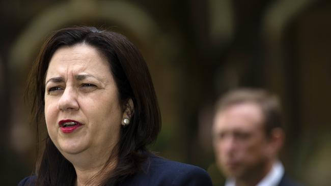 Queensland Premier Annastacia Palaszczuk has come under fire for buck passing on issues around compassionate exemptions on border restrictions. Picture: NCA NewsWire/Sarah Marshall