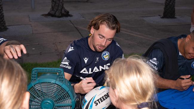 Eels captain Clint Gutherson at a signing session on the Darwin Waterfront. Picture: Pema Tamang Pakhrin