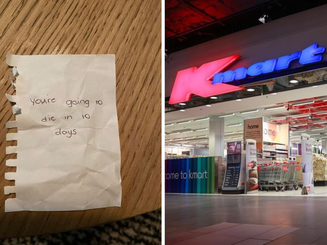 Shopper finds horror note in Kmart toy