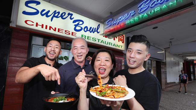 The owners of Super Bowl Chinese restaurant at Fortitude Valley have had to cut back on staff hours during what is normally one of their busiest periods. Picture: Annette Dew