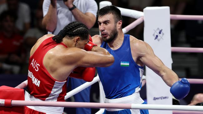 Jalolov was accused of running like a cat in the first round. Picture: Adam Head