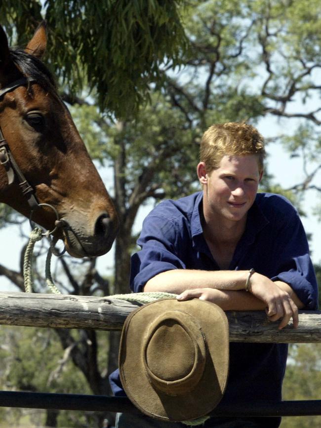 Harry - pictured here in November 2003 in Queensland - spent his gap year in Australia. Picture: Annette Dew