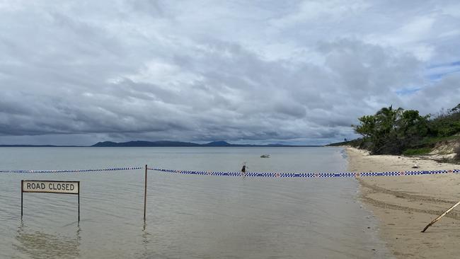 The Lockhart River beach where a light plane crashed on Wednesday, killing five Cairns men.