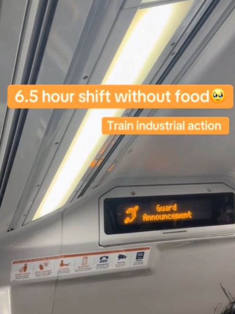 The driver claimed she had been on the train for nearly six hours. Picture: TikTok