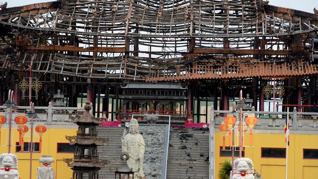 The skeleton remains of the temple. Picture: Andrew Henshaw