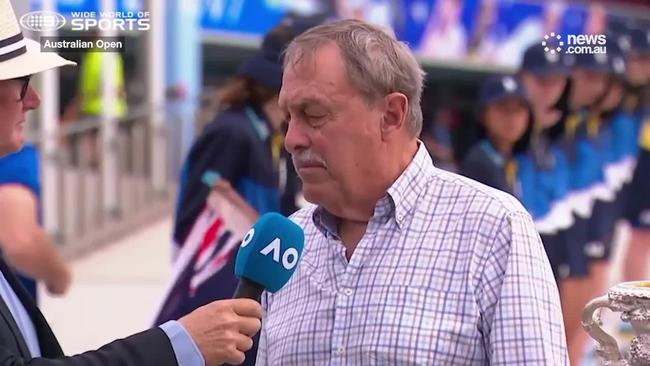 Ballgirl passes on on camera at Australian Open