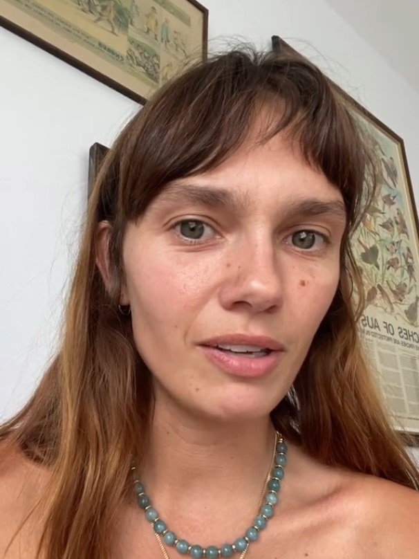 Sydney woman Daphne Berry defiantly claimed she would not be renewing her teaching registration in a video posted to her 180k+ followers on TikTok. Picture: Supplied / TikTok